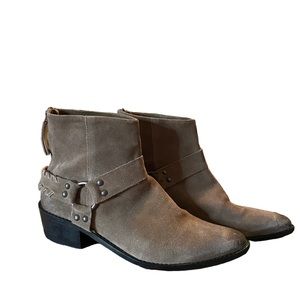 Vintage 7 Brand Western Suede Leather Boho Ankle Alameda Boots Size 9